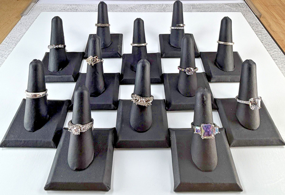 Vintage to Now .925 Sterling Silver Lot of 12 Rings-Nice-Light Wear-No Junk